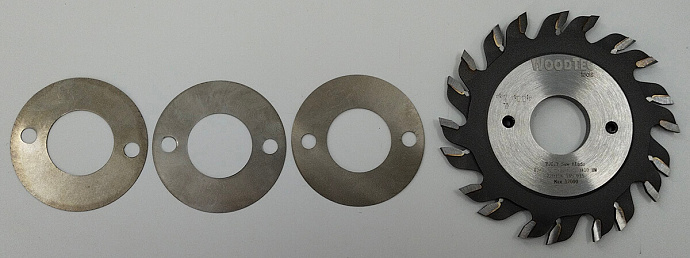 Подрезная составная пила WoodTec для форматно-раскроечных станков Ø80 х 20 х 2,8-3,6 Z = 10 + 10