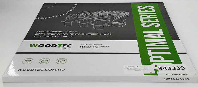 Пила основная Ø450 х 30 х 4,4 / 3,5 Z = 72 WoodTec