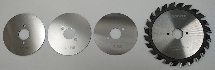 Подрезная составная пила WoodTec для форматно-раскроечных станков Ø125 х 20 x 2,8-3,6 Z = 12 + 12