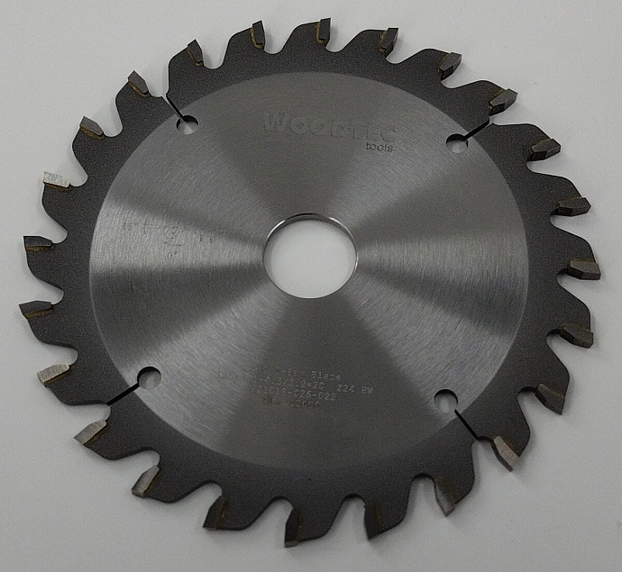 Подрезная коническая пила WoodTec для форматно-раскроечных станков Ø125 х 22 х 3,1-4,3 Z = 24 KON