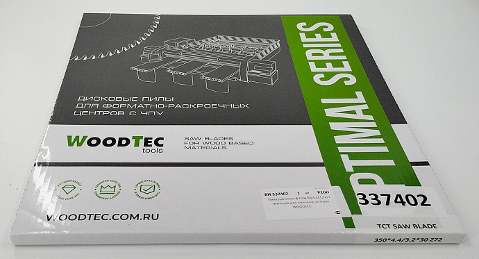 Пила основная Ø350 х 30 х 4,4 / 3,2 Z = 72 WoodTec