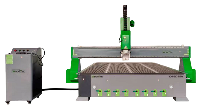 Фрезерно-гравировальный станок с ЧПУ и вакуумной подготовкой WoodTec СН-2030W PRO