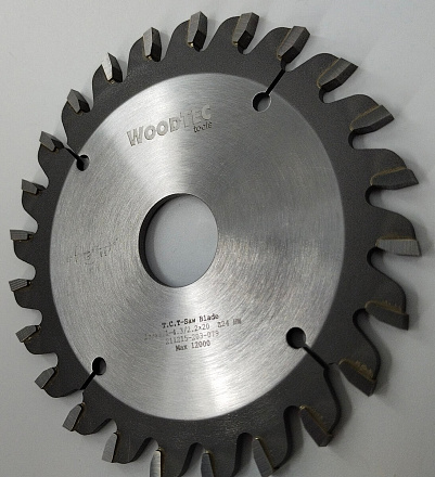 Подрезная коническая пила WoodTec для форматно-раскроечных станков Ø100 х 20 х 3,1-4,3 Z = 24 KON