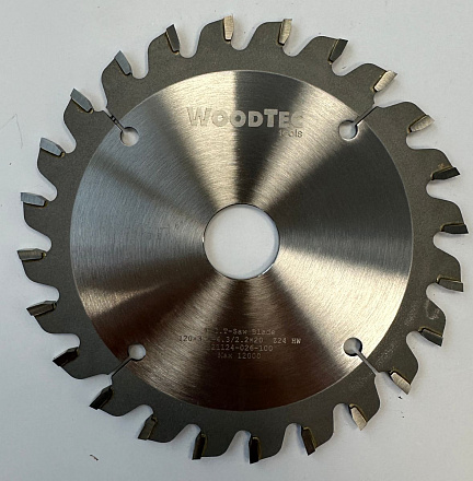 Подрезная коническая пила WoodTec для форматно-раскроечных станков Ø120 х 20 х 3,1-4,3 Z = 24 KON