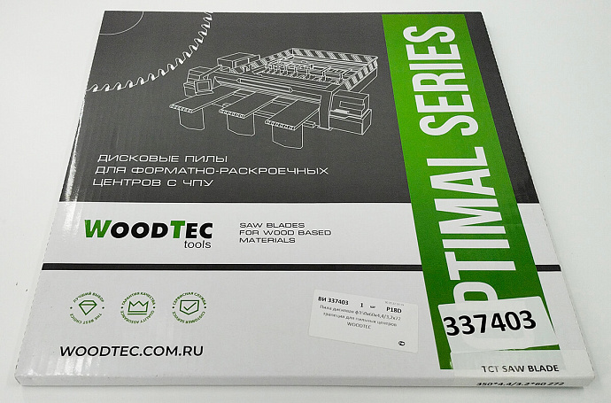 Пила основная Ø350 х 60 х 4,4 / 3,2 Z = 72 WoodTec