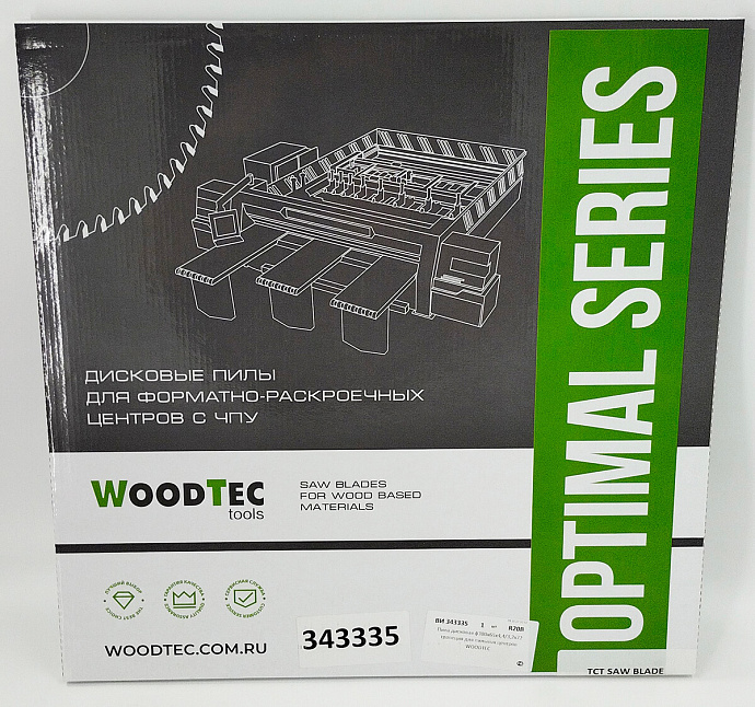 Пила основная Ø380 х 65 х 4,4 / 3,2 Z = 72 WoodTec