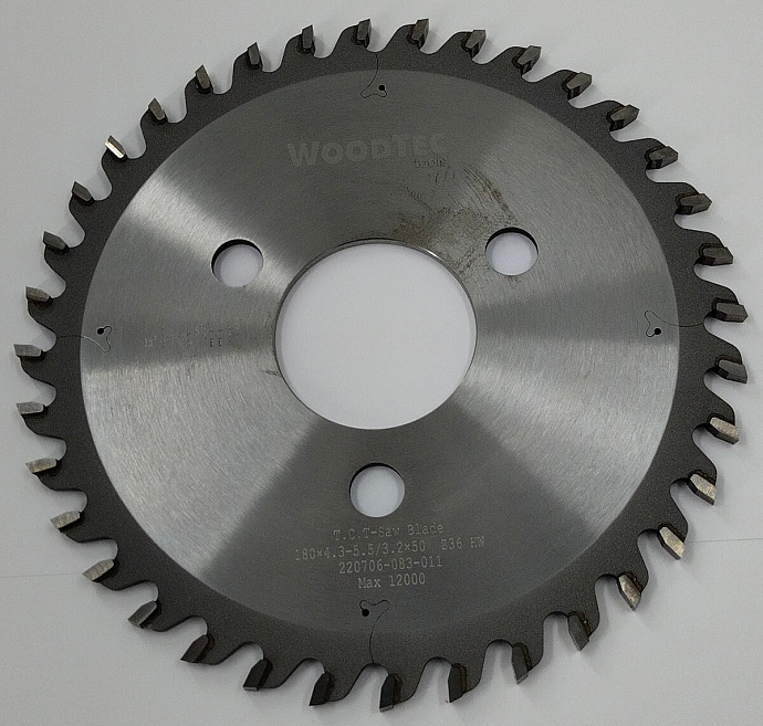 Пила подрезная Ø180 х 50 х 4,3-5,5 Z = 36 WoodTec