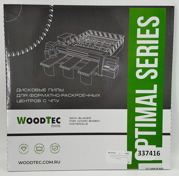 Пила основная Ø430 х 75 х 4,4 / 3,2 Z = 72 WoodTec