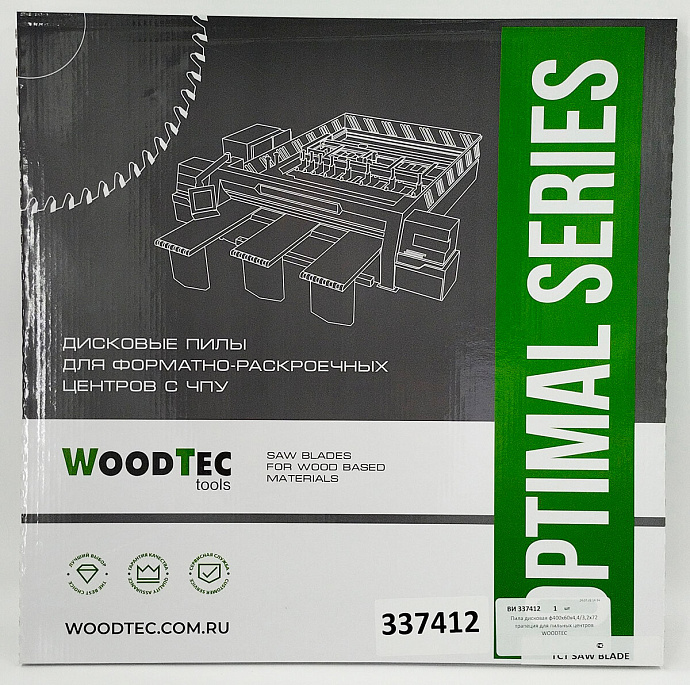 Пила основная Ø400 х 60 х 4,4 / 3,2 Z = 72 WoodTec