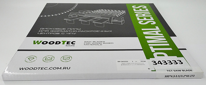 Пила подрезная Ø300 х 65 х 4,3-5,5 Z = 72 WoodTec