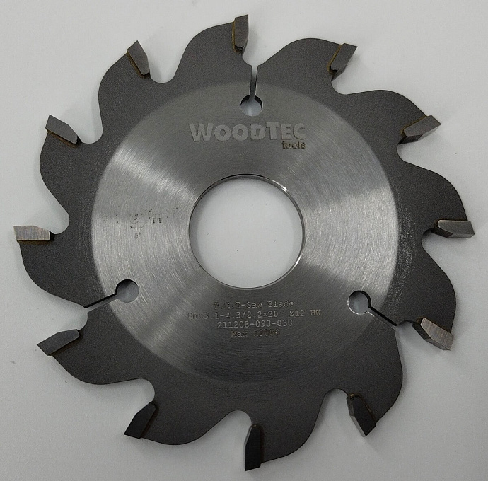 Подрезная коническая пила WoodTec для форматно-раскроечных станков Ø80 х 20 х 3,1-4,3 Z = 12 KON