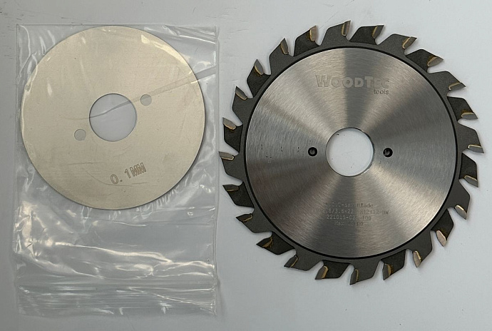 Подрезная составная пила WoodTec для форматно-раскроечных станков Ø120 х 22 х 2,8-3,6 Z = 12 + 12