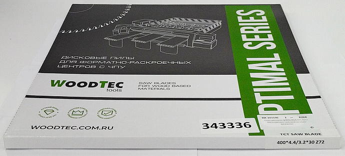 Пила основная Ø400 х 30 х 4,4 / 3,2 Z = 72 WoodTec