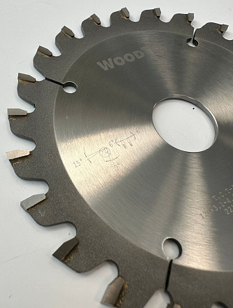 Подрезная коническая пила WoodTec для форматно-раскроечных станков Ø120 х 22 х 3,1-4,3 Z = 24 KON