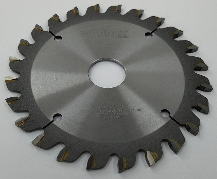 Подрезная коническая пила WoodTec для форматно-раскроечных станков Ø120 х 22 х 3,1-4,3 Z = 24 KON