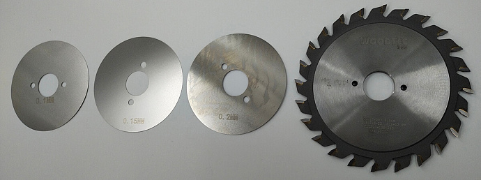 Подрезная составная пила WoodTec для форматно-раскроечных станков Ø125 х 22 x 2,8-3,6 Z = 12 + 12
