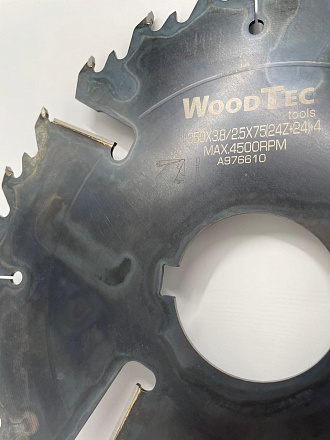 Пила дисковая Ø350 х 75 х 3,8/2,5 Z = (24 + 24) + 4 WoodTec