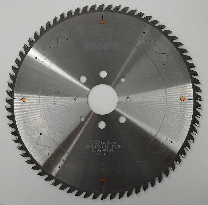 Пила основная Ø380 х 60 х 4,8 / 3,5 Z = 72 WoodTec