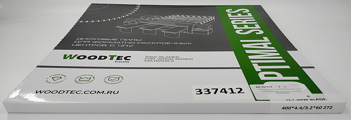 Пила основная Ø400 х 60 х 4,4 / 3,2 Z = 72 WoodTec