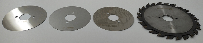 Подрезная составная пила WoodTec для форматно-раскроечных станков Ø125 х 22 x 2,8-3,6 Z = 12 + 12