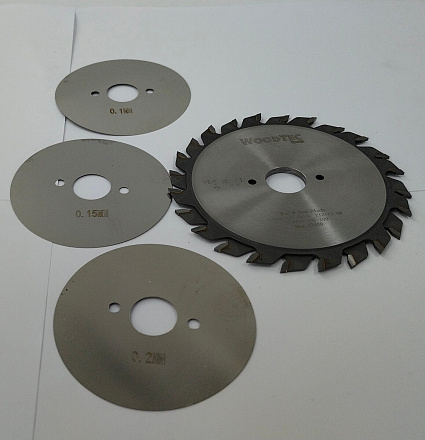 Подрезная составная пила WoodTec для форматно-раскроечных станков Ø120 х 20 х 2,8-3,6 Z = 12 + 12