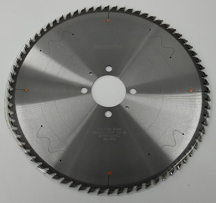 Пила основная Ø430 х 75 х 4,4 / 3,2 Z = 72 WoodTec