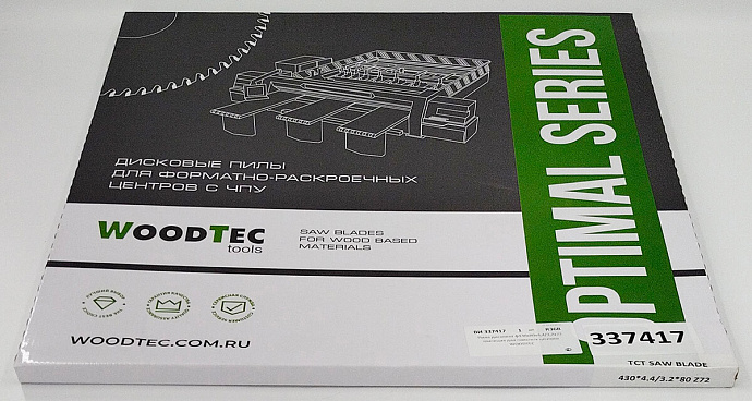 Пила основная Ø430 х 80 х 4,4 / 3,2 Z = 72 WoodTec