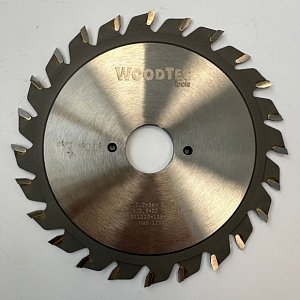 Подрезная составная пила WoodTec для форматно-раскроечных станков Ø125 х 22 x 2,8-3,6 Z = 12 + 12