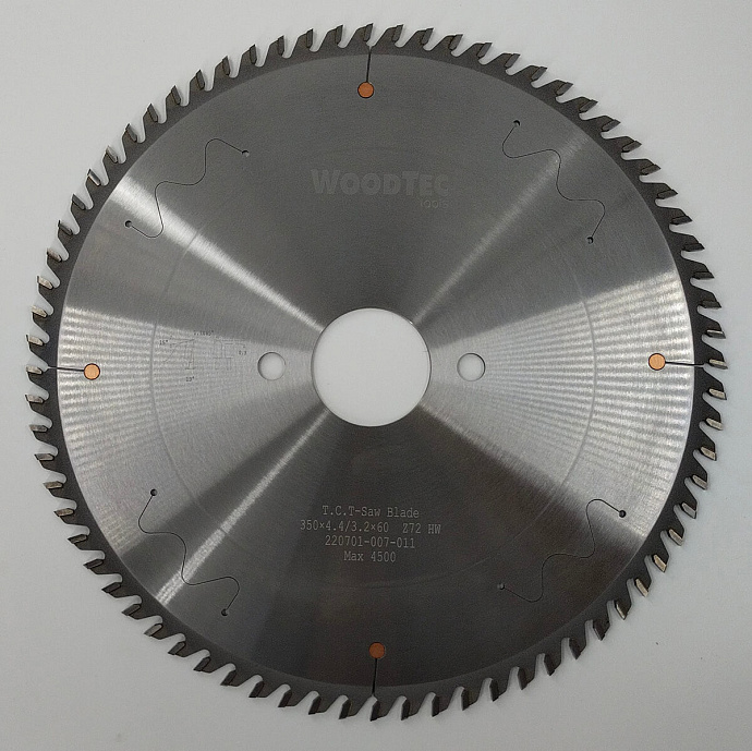 Пила основная Ø350 х 60 х 4,4 / 3,2 Z = 72 WoodTec