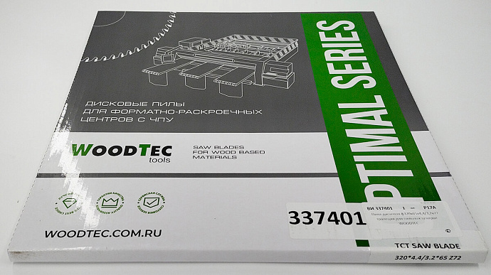 Пила основная Ø320 х 65 х 4,4 / 3,2 Z = 72 WoodTec