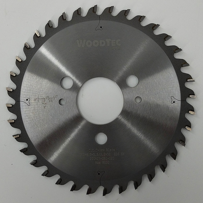 Пила подрезная Ø200 х 50 х 4,3-5,5 Z = 36 WoodTec