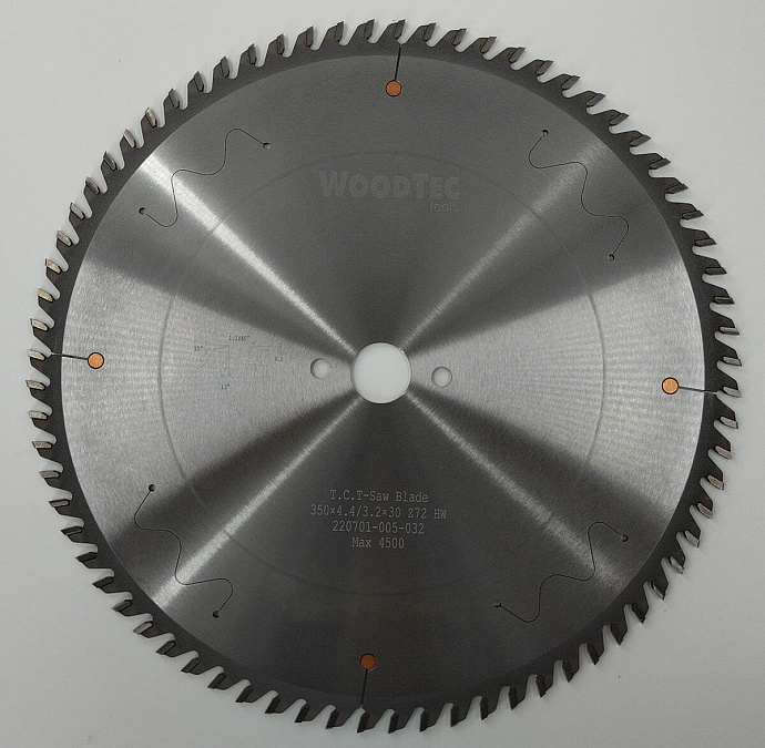 Пила основная Ø350 х 30 х 4,4 / 3,2 Z = 72 WoodTec