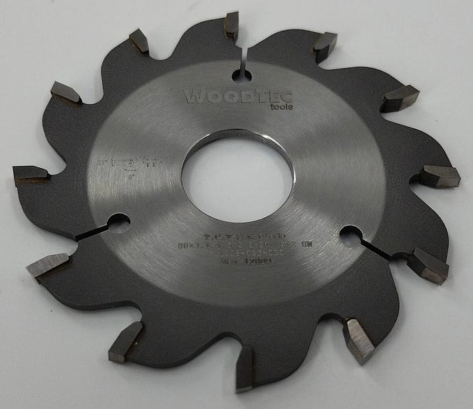 Подрезная коническая пила WoodTec для форматно-раскроечных станков Ø80 х 20 х 3,1-4,3 Z = 12 KON